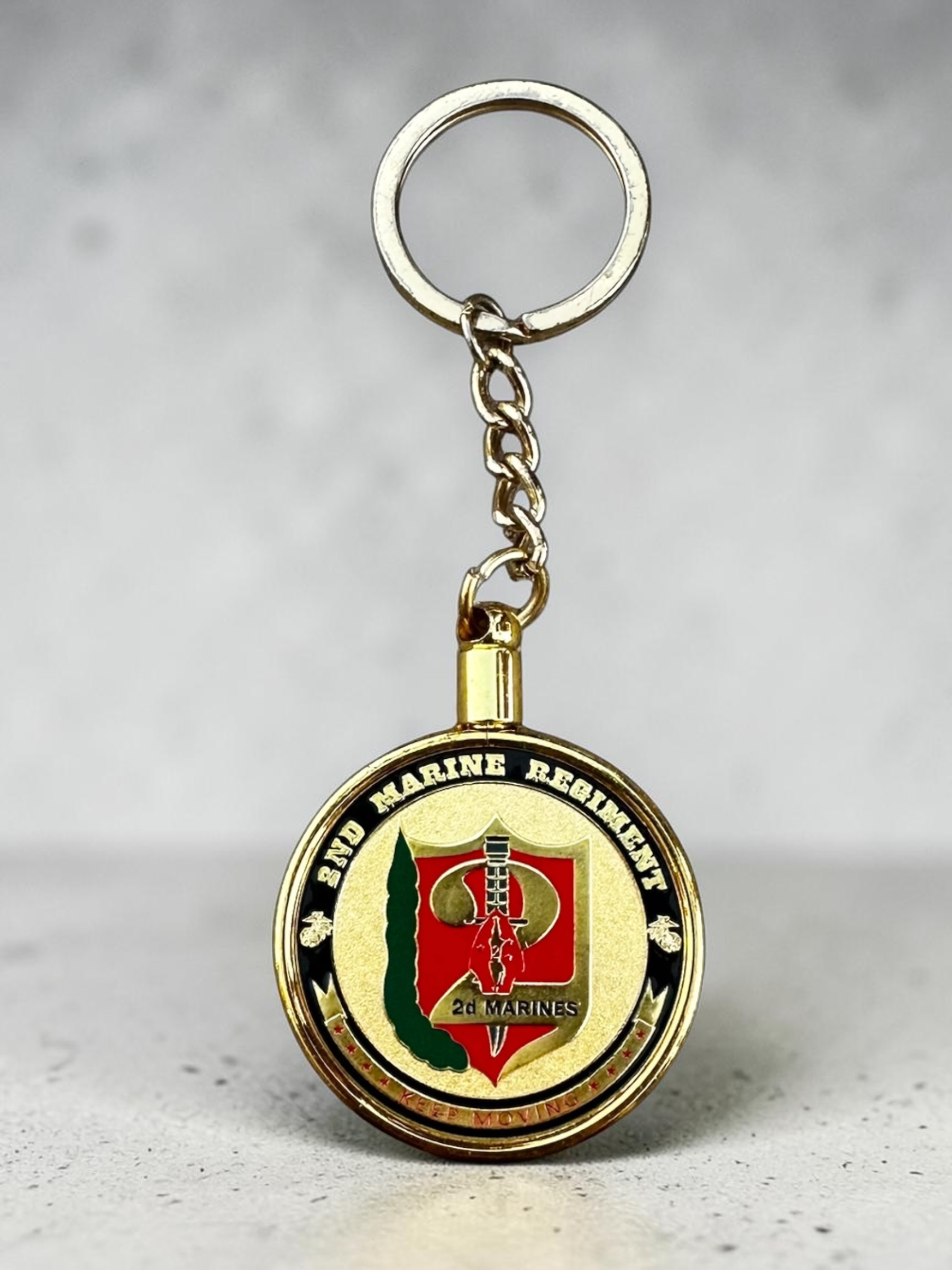 US Marine Corps – 2nd MARINE REGIMENT Challenge Coin Keychain ·GREAT GIFT· ·NEW·